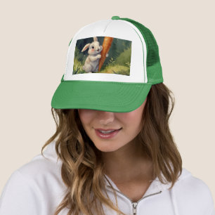Meadow Bunny Dreams: Whimsical Trucker Hat
