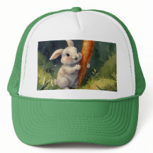  Meadow Bunny Dreams: Whimsical Trucker Hat 