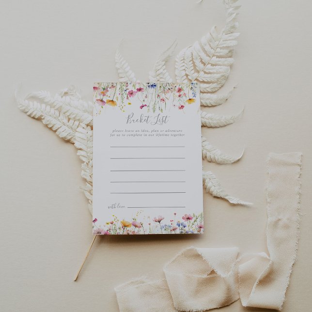 Meadow Colourful Wildflower Bucket List Cards (Creator Uploaded)