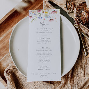 Meadow Colourful Wildflower Dinner Menu