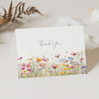 Meadow Colourful Wildflower Folded Wedding