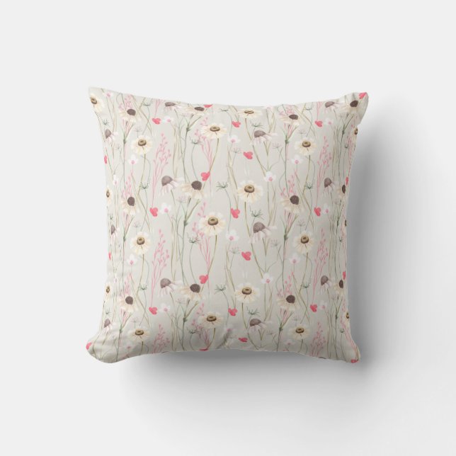 Meadow cottage country print  cushion (Front)