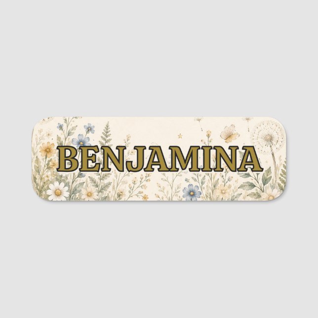 Meadow Dreams Student Identification Name Tag (Front)