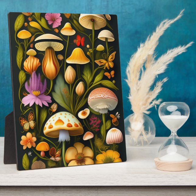Meadow Flora | Modern Haeckel Tabletop Plaque (Side)