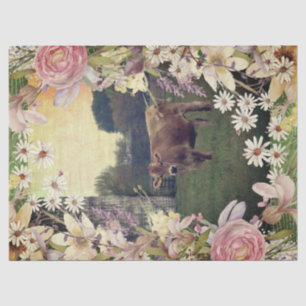 Meadow Flower Jersey Cow  Tissue Paper