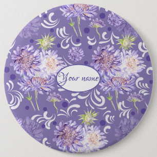 meadow flowers 6 cm round badge