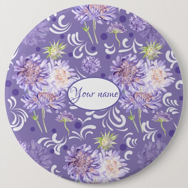 meadow flowers 6 cm round badge (Front)