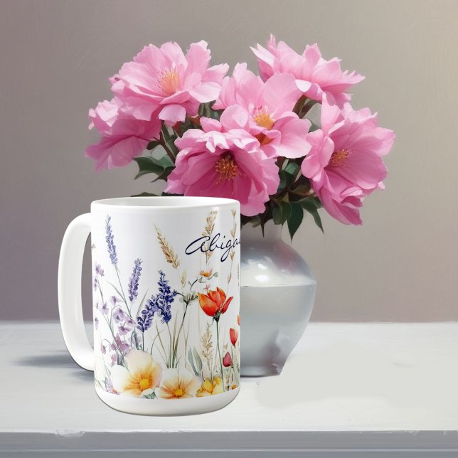 Meadow Flowers and Lavender Coffee Mug (Creator Uploaded)