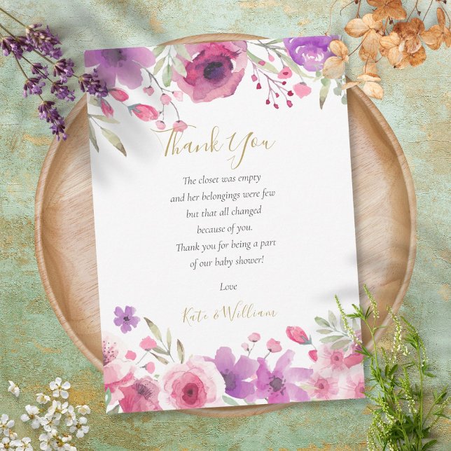 Meadow Flowers Baby Girl Shower Thank You Poem (Creator Uploaded)