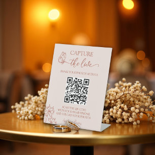 Meadow Flowers Capture the Love Wedding Pedestal Sign