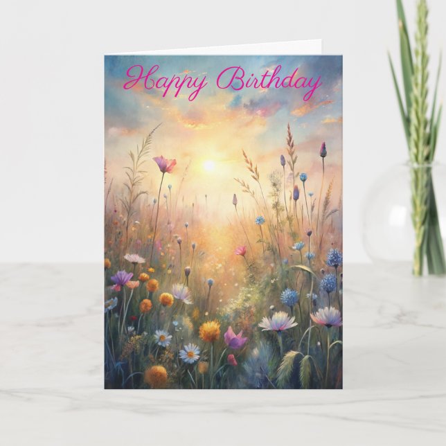 Meadow Flowers  Card (Front)