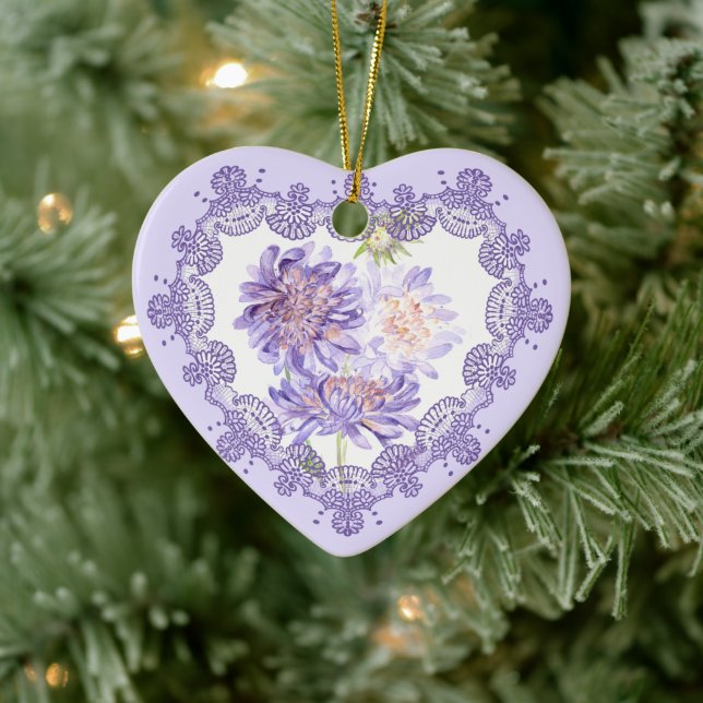 meadow flowers ceramic tree decoration (Tree)