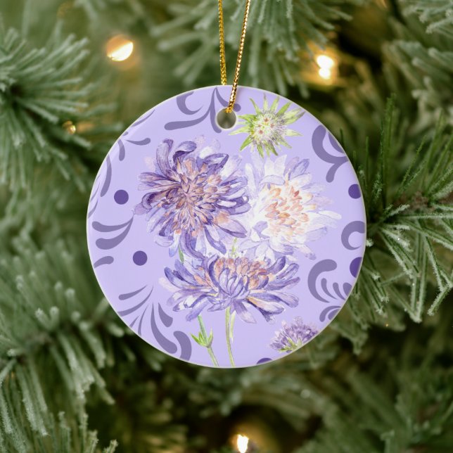 meadow flowers ceramic tree decoration (Tree)