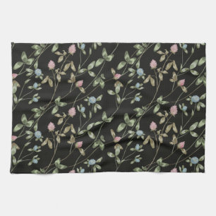 Meadow flowers clover prints country house tea towel