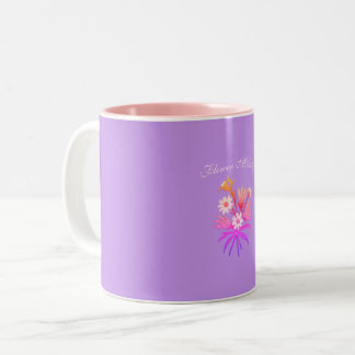 Meadow Flowers Embroidery – Botanical Fantasy Cozy Two-Tone Coffee Mug