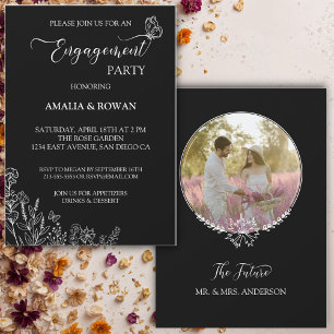 Meadow Flowers Engagement Party  Invitation