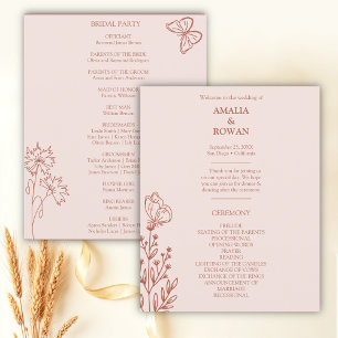 Meadow Flowers Misty Rose Wedding Budget Program