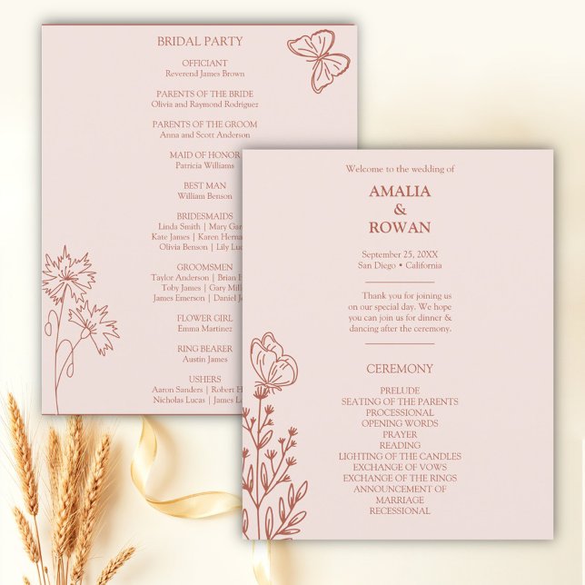 Meadow Flowers Misty Rose  Wedding Budget Program (Creator Uploaded)