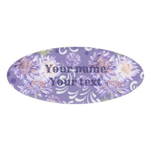 meadow flowers name tag