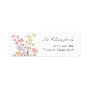 meadow flowers Return Address Label