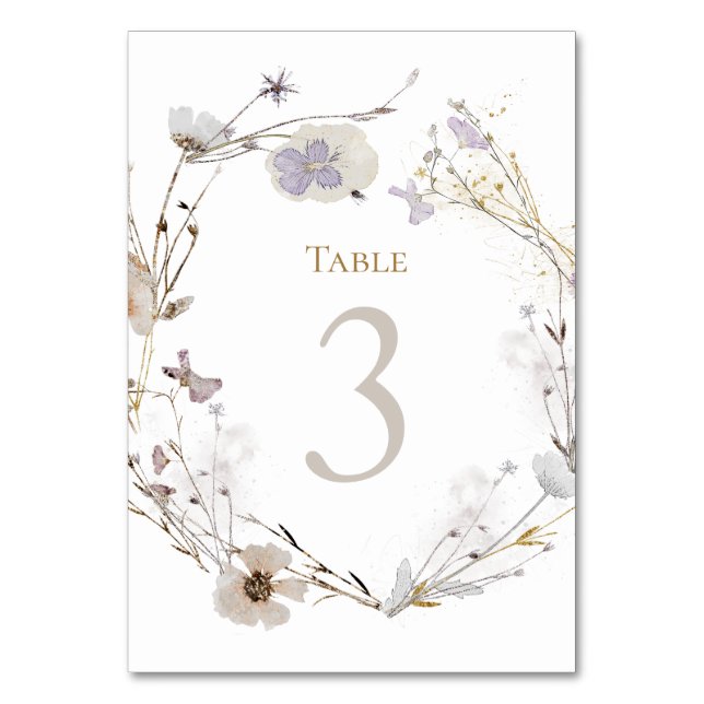 meadow flowers Table Number 3 (Front)