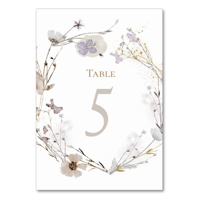 meadow flowers Table Number 5 (Front)