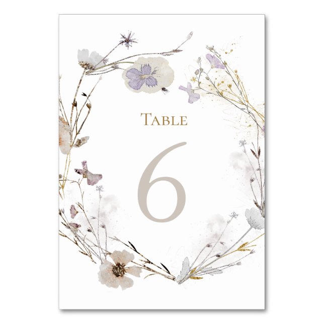 meadow flowers Table Number 6 (Front)
