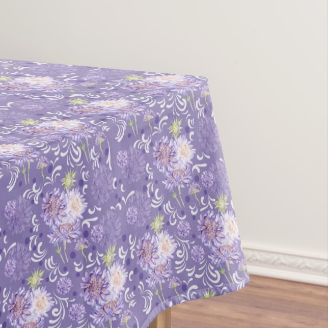 meadow flowers watercolor Pattern Tablecloth (In Situ)