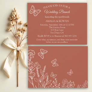 Meadow Flowers Wedding Brunch Invitation