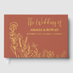 Meadow Flowers Wedding Guest Book