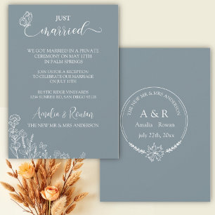 Meadow Flowers Wedding Just Married Invitation