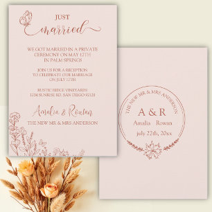 Meadow Flowers Wedding Just Married Invitation