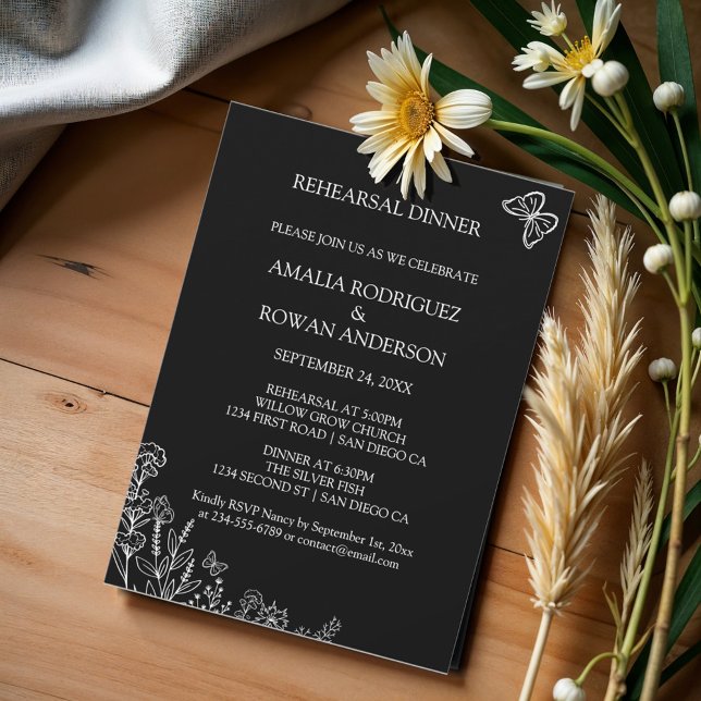 Meadow Flowers Wedding Rehearsal Dinner  Invitation (Creator Uploaded)