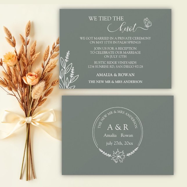 Meadow Flowers Wedding We Tied the Knot Invitation (Creator Uploaded)