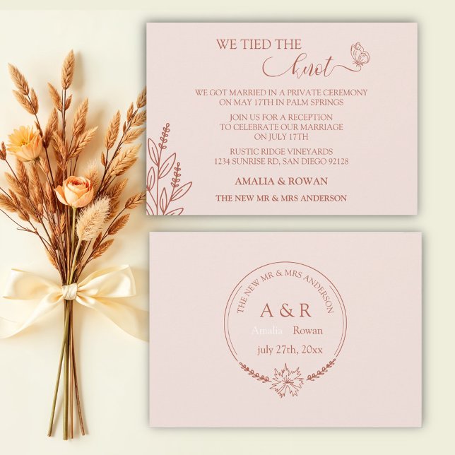 Meadow Flowers Wedding We Tied the Knot Invitation (Creator Uploaded)