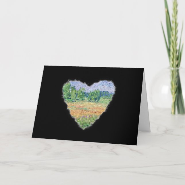 Meadow Heart Romance Valentine Love Card (Front)