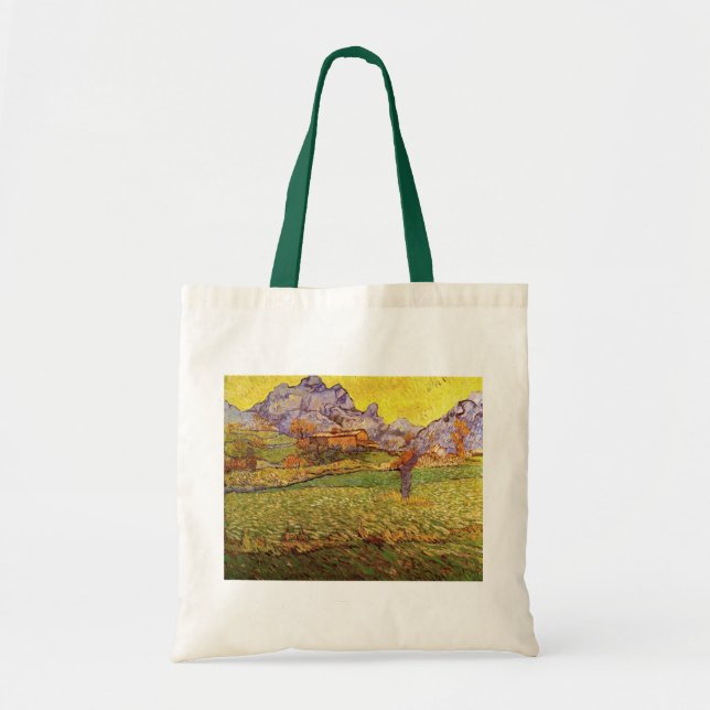 Meadow in Mountains by Vincent van Gogh Tote Bag (Front)