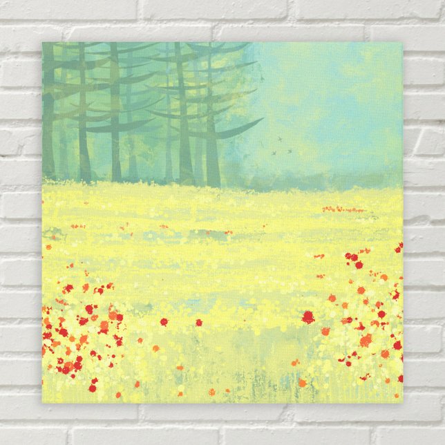 Meadow Landscape Painting Canvas Print (Creator Uploaded)