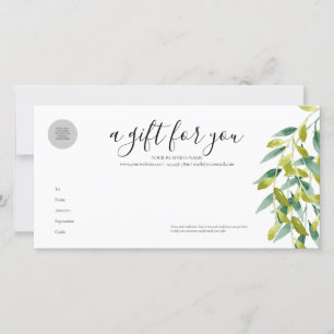 Meadow Leaves Gift Certificate