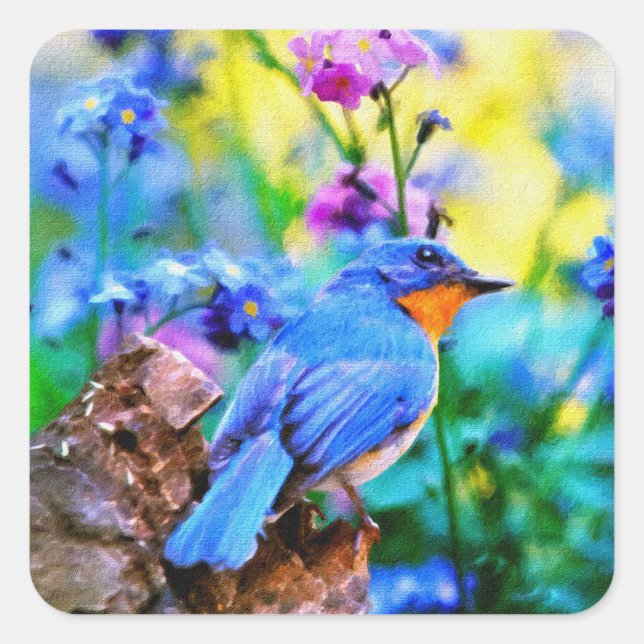 Meadow Melody Square Sticker (Front)