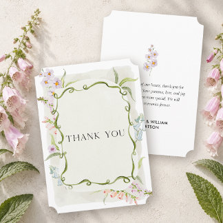 Meadow Mist Botanical Thank You Card