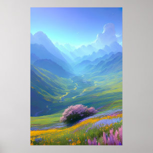 Meadow of Dreams, Valley of Flowers Poster