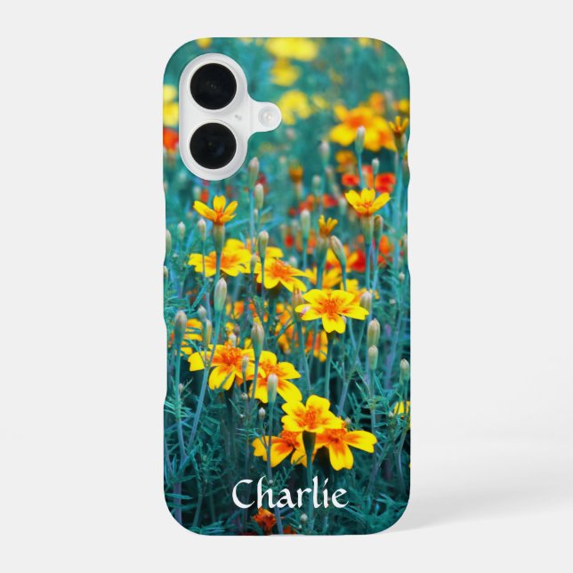 Meadow of Flowers Design iPhone 16 Case (Back)