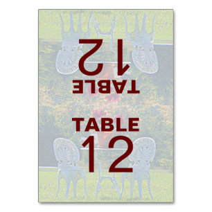 Meadow of Love Autumn Wedding Folded Table Card