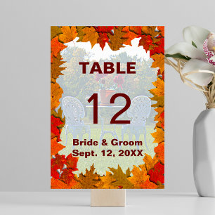 Meadow of Love Autumn Wedding Table Card