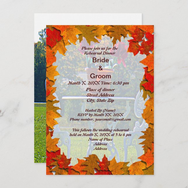 Meadow of Love Rehearsal Dinner Invitation (Front/Back)