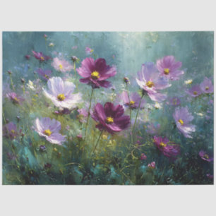 Meadow of Purple Wildflowers in Bloom Tissue Paper