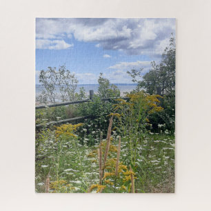 Meadow Overlook with Summer Flowers Jigsaw Puzzle