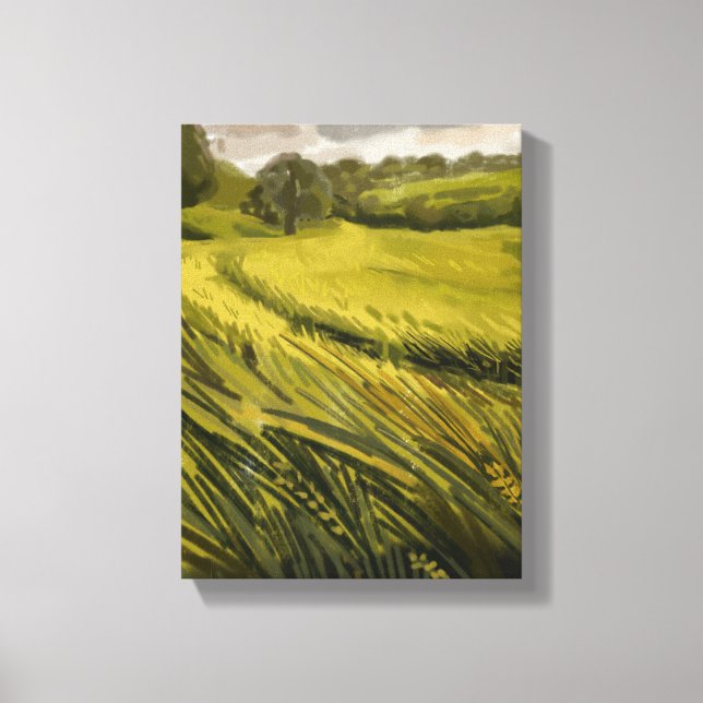 Meadow Painting - Still-Life Illustration Canvas Print (Front)