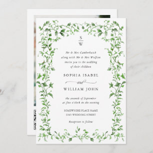 Meadow Pastel French Roses Floral Wedding QR code Invitation